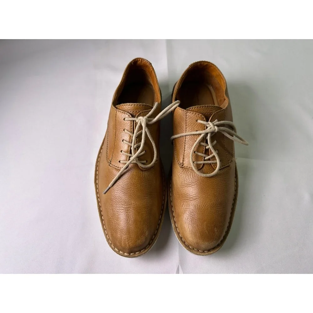 RARE Tommy Bahama Gilford Mens 9M Brown Leather Casual Derby Oxfords Brazil Shoe